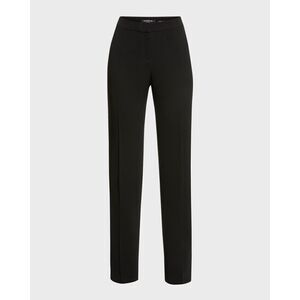 Lafayette 148 Flat Front Straight Leg Viscose Dress Evening‎ Pants Black 4